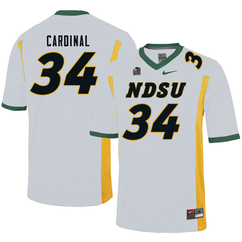 Men #34 Will Cardinal North Dakota State Bison College Football Jerseys Sale-White